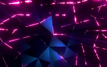 Geometric Bright Neon Triangular