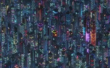 PC Desktop Cyberpunk Neon Lights City Desktop 4k