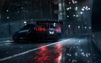 PC Desktop Nissan Gt R In The Rain 4k