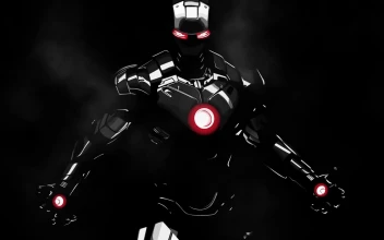 PC Desktop Iron Man Black Armor