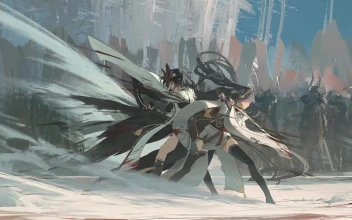 PC Desktop Anime Girls Fighting Togther