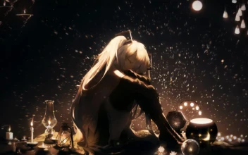 PC Desktop Hatsune Miku Sleeping Sitting Down 1080p