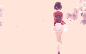 PC Desktop Anime Megumi Kato Strolling