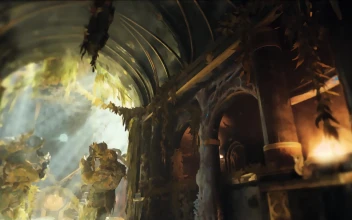 PC Posterized Loop From God Of War Tyrs Temple Desktop