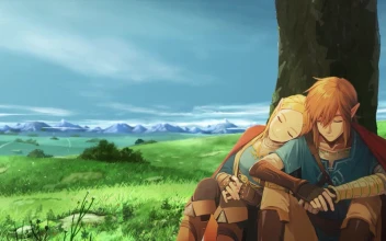 Link And Zelda Resting The Legend Of Zelda Breath Of The Wild HD For PC