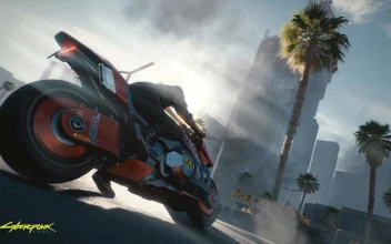 V Riding Motorcycle In The City Cyberpunk 2077 HD For PC