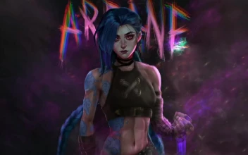 Arcane Jinx Ready Battle League Of Legends HD For PC