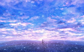Anime Girl Under The Beautiful Sky HD For PC