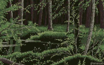 Forest Pond Pixel HD For PC