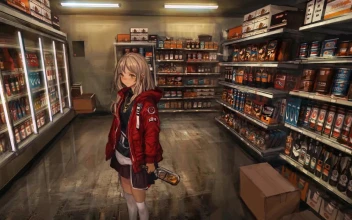 Anime Girl In Convenience Store HD For PC