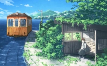 Anime Girl Waiting At The Abandoned Train Station HD For PC