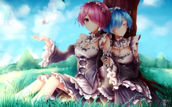Ram And Rem Sitting Together Under The Tree Re Zero HD For PC