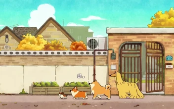 Doggie Corgi Walking With His Friends HD For PC
