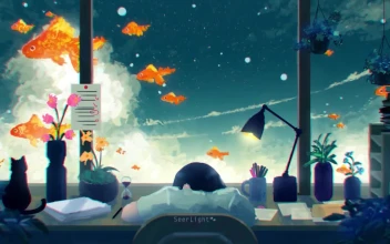 Anime Girl Falling Asleep On The Table HD For PC