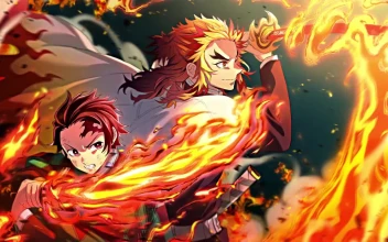 Rengoku And Tanjiro Fire Katana Kimetsu No Yaiba HD For PC