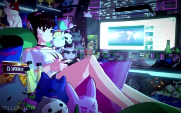 Dva Playing Video Games In The Bedroom Overwatch HD For PC