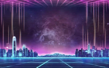Abstract City Buildings Neon HD For PC