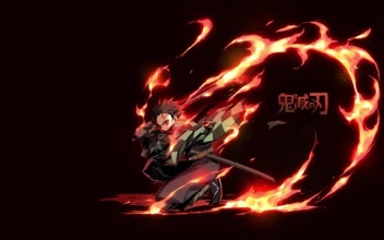 Kamado Tanjiro Fire Katana Theme Kimetsu No Yaiba HD For PC