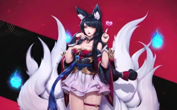 Ahri Red Heart League Of Legends HD For PC