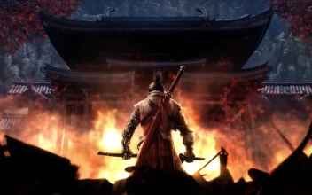Sekiro Kneeling In Front Of The Burning Temple Sekiro Shadows Die Twice HD For PC