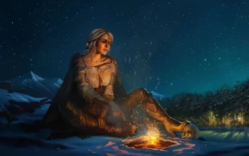 Ciri Camping In Winter The Witcher 3 Wild Hunt HD For PC