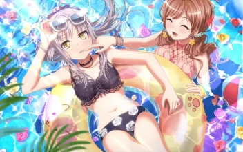Imai Lisa And Minato Yukina Chilling In The Pool Bang Dream Girls Band Party HD For PC