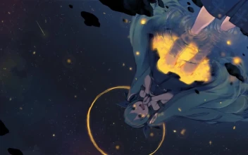 Hatsune Miku Playing With Water HD For PC