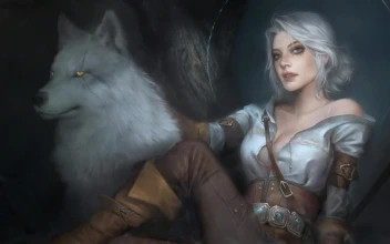 Ciri And White Wolf The Witcher 3 Wild Hunt HD For PC