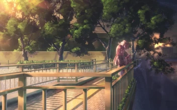 Shouya Ishida And Shouko Nishimiya Standing Together In The Sunset A Silent Voice HD For PC