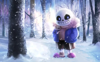 Sans In The Snow Forest Undertale HD For PC