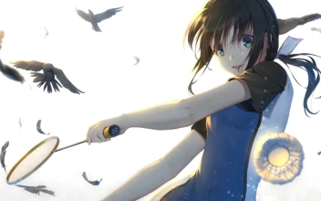 Hanesaki Ayano Playing Badminton Hanebado HD For PC