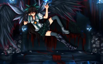 Reiuji Utsuho Sitting On The Throne Touhou HD For PC