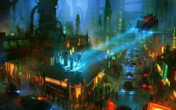 Cyberpunk Future City At Night HD For PC