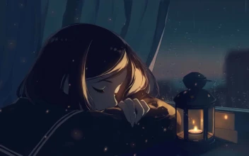 Anime Girl Falling Asleep Beside The Window HD For PC