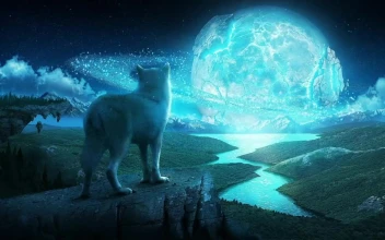 Cyan Wolf Moon HD For PC