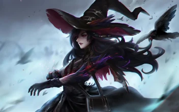 Fantasy Witch Blood Crow HD For PC
