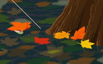 Leaves Floating On Water Surface HD For PC
