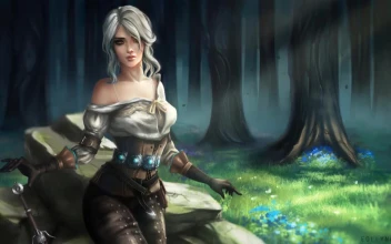 Ciri In The Jungle The Witcher 3 Wild Hunt HD For PC