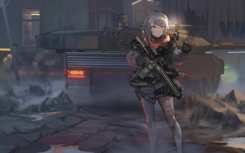 Anime Girl Military HD For PC