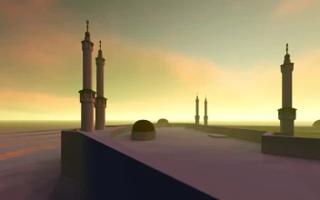 Stock Video 3d animation of a big mosque PC
