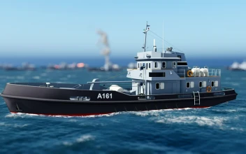 Stock Video 3d fishing boat in the middle of the sea PC