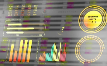 Stock Video 3d hud style sales chart infographic animatio PC
