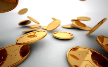 Stock Video 3d moving gold coins PC