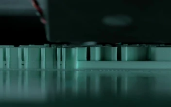Stock Video 3d printing a complex shape PC