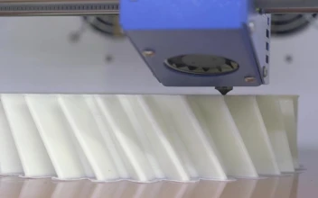 Stock Video 3d printing using white plastic PC