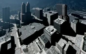 Stock Video 3d render with large buildings seen from above 33999 small PC