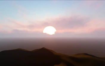 Stock Video 3d stunning sundown in the skyline PC
