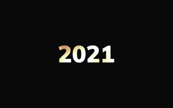 Stock Video 2021 logo reveal with particl PC