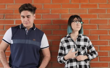 Stock Video A Boy And A Girl Turning Around In Shame for PC