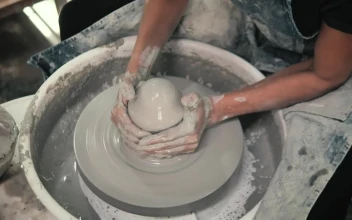 Stock Video A Ceramic Artist Modeling Pottery for PC